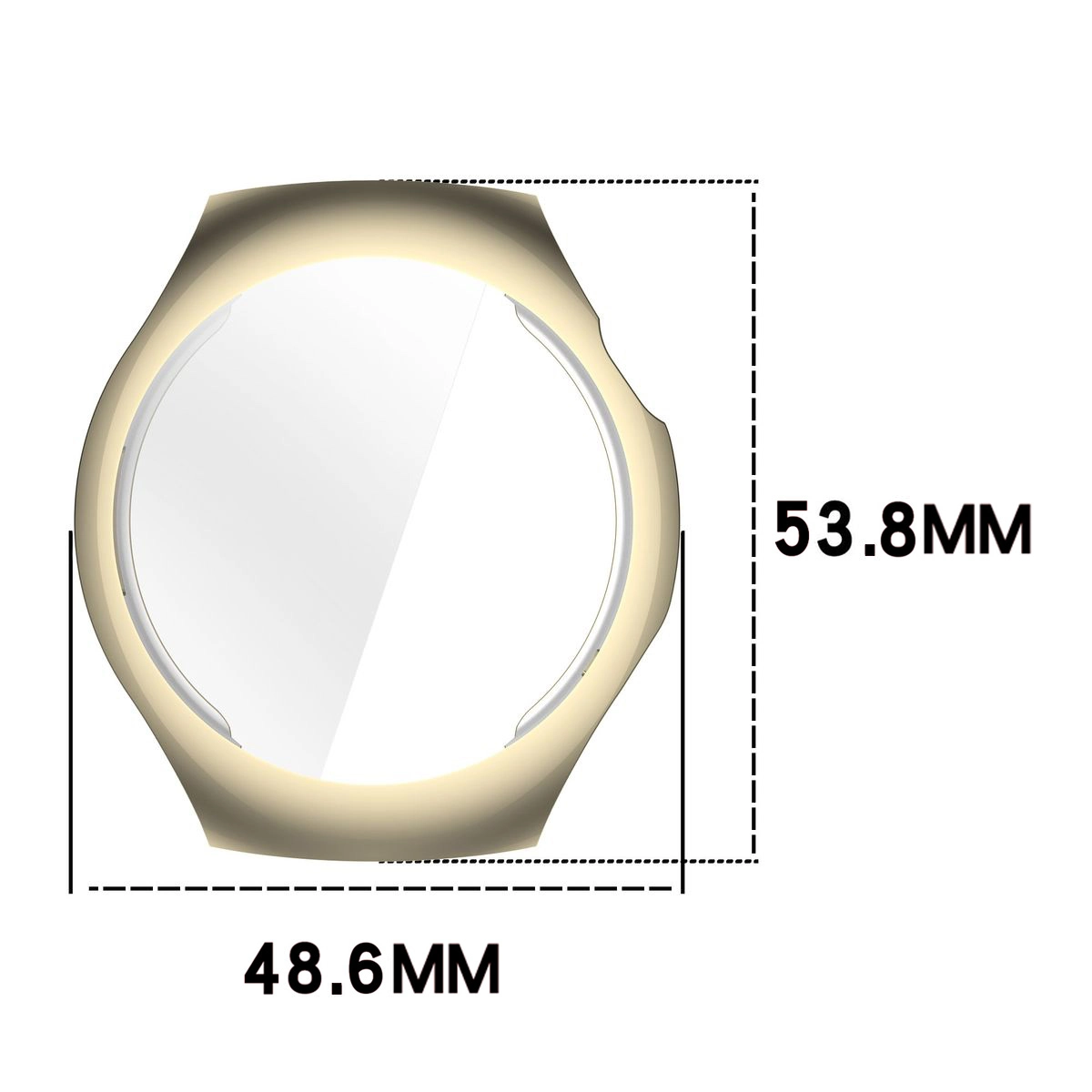 Wymiary obudowy Bizon Case Watch Felipe dla Huawei Watch 5 46mm